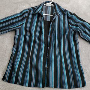 Joanna Button-Down Blouse with Attached Shell